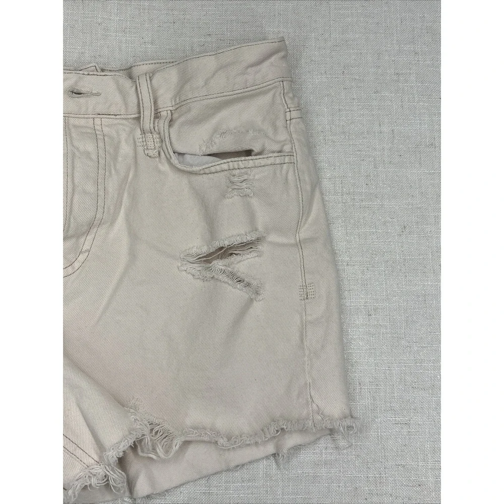 We The Free Women's 26 Button Fly Shorts, Off-White,‎ Distressed, Free People